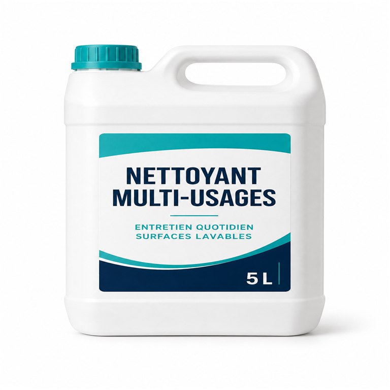 Bidon de nettoyant multi-usages professionnel pour surfaces lavables